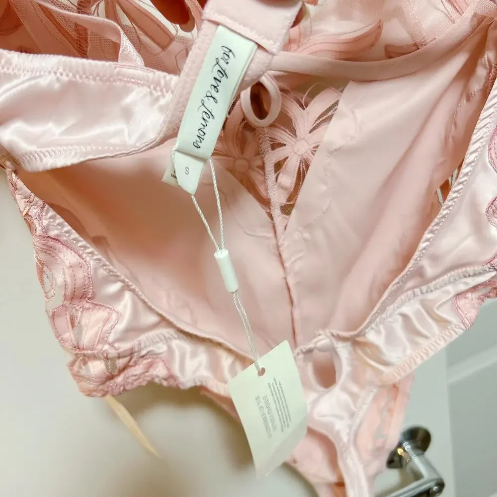 For love & Lemons Pink Hallie Teddy Size S - Picture 5 of 7